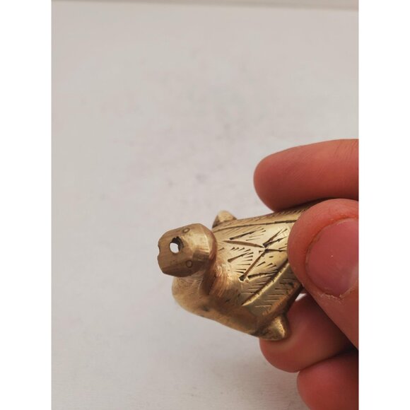 Vintage Brass Duck, Mid Century Home Decor, Woodland Creature, Brass Figurine, - Picture 5 of 10